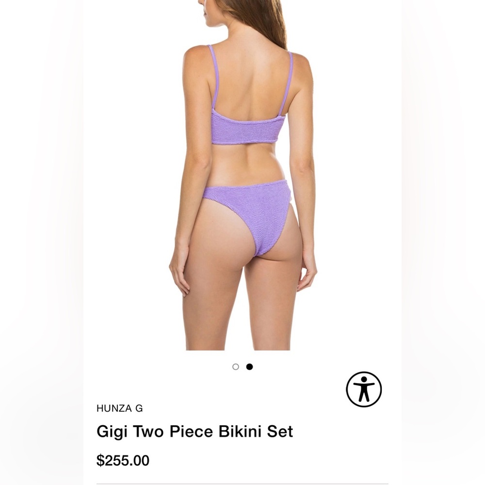Hunza G lilac Gigi Bikini Set - Two Piece Swimwear - Picture 5 of 6